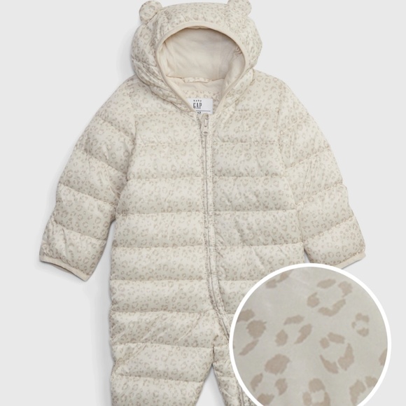GAP Other - GAP Baby 100% Recycled Lightweight Puffer One-Piece 0-6 mth Pink Snowsuit NWOT